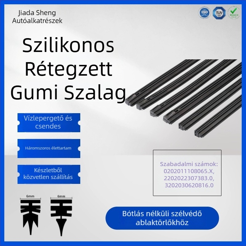 Szilikon bevonat keret nélküli ablaktörlő szalag — Cserealkatrész szám TTD, Kar összeállítás 650, Tisztítási szög 180°, Általános modellek