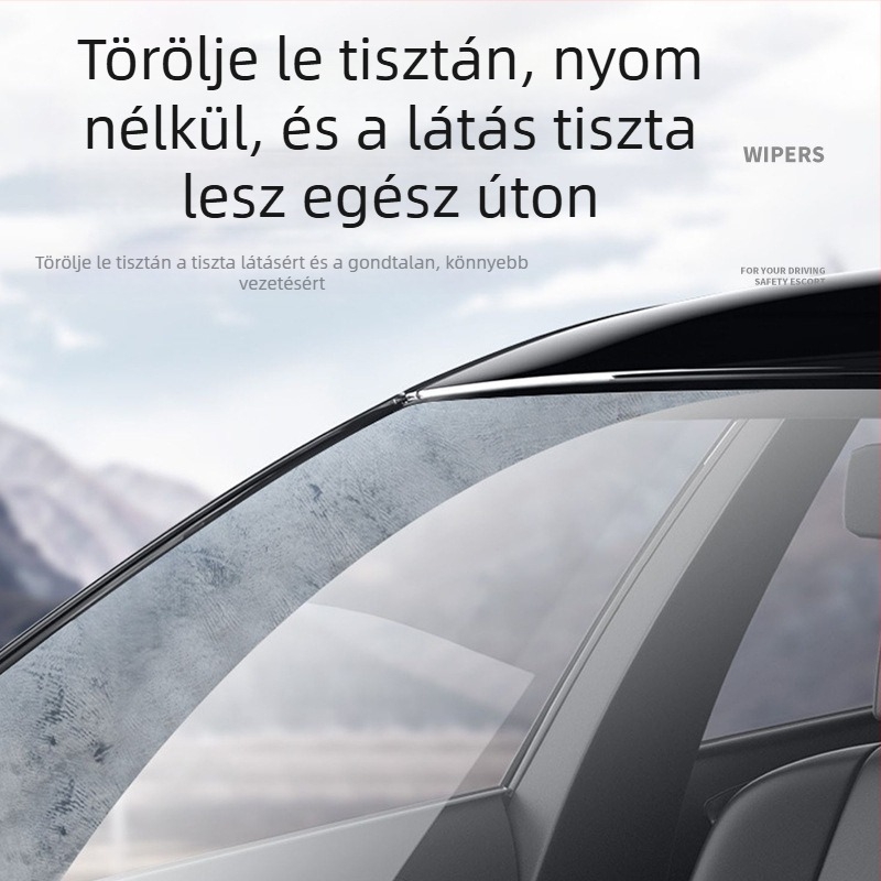 Keret nélküli, többfunkciós autó ablaktörlőlapátok cserélhető csatlakozókkal, csendes működés