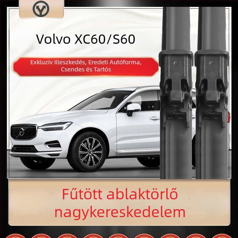 Volvo XC60/S60/V60 keret nélküli fűtött ablaktörlőlap vízpermettel – OEM