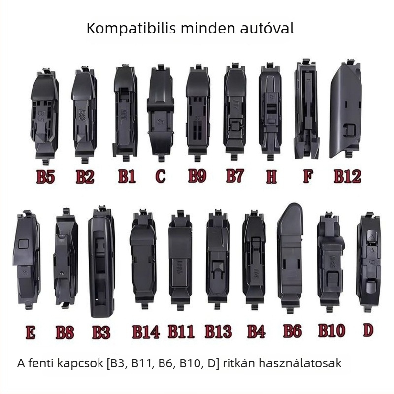 Hatrétegű keret nélküli ablaktörlő autó első szélvédőjéhez, univerzális, csendes, kettős törléssel