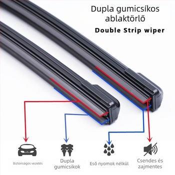Baojun 510 keret nélküli ablaktörlők dupla gumival az első és a hátsó ablakhoz