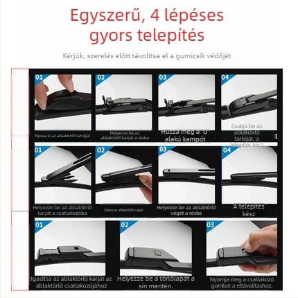 Baojun 510 keret nélküli ablaktörlők dupla gumival az első és a hátsó ablakhoz
