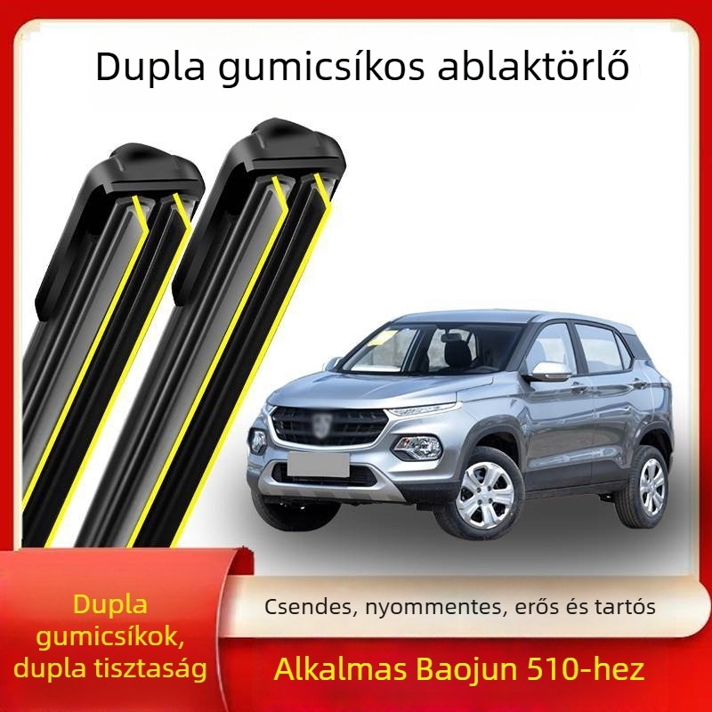 Baojun 510 keret nélküli ablaktörlők dupla gumival az első és a hátsó ablakhoz