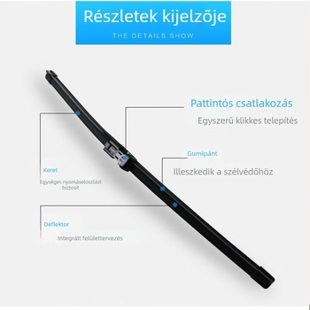 Keret nélküli ablaktörlő Skoda Octavia, gumi anyagú, OEM, Ice and Edge márka