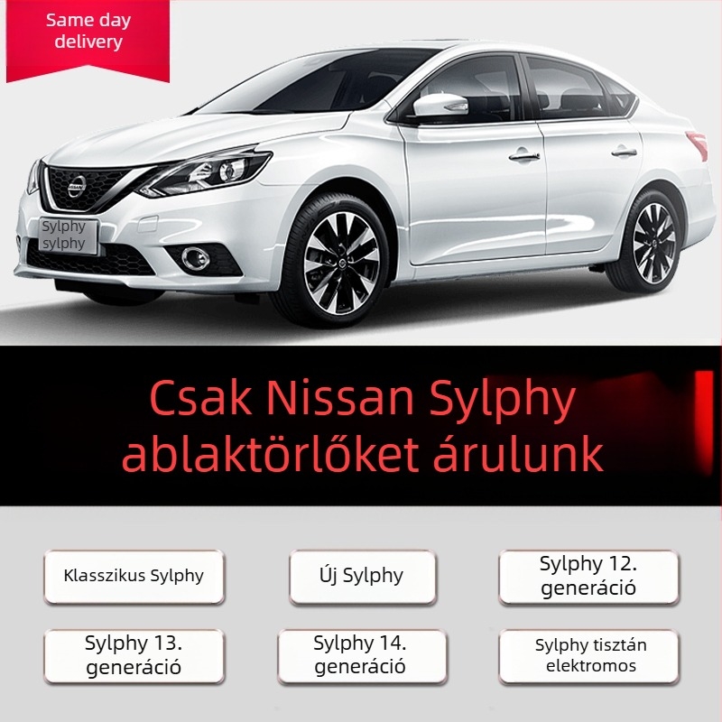Nissan Sylphy keret nélküli ablaktörlőlapátok, XE/XL, 13. és 14. generáció