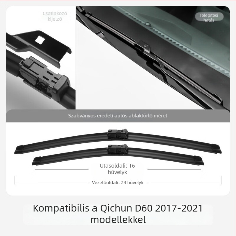 Venucia D60 ablaktörlő lap alkatrész Dongfeng autóhoz, keret nélküli dizájn
