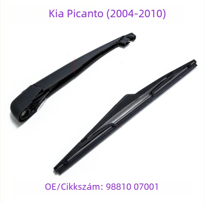 Kia Picanto hátsó ablaktörlő kar és penge – összeszerelés
