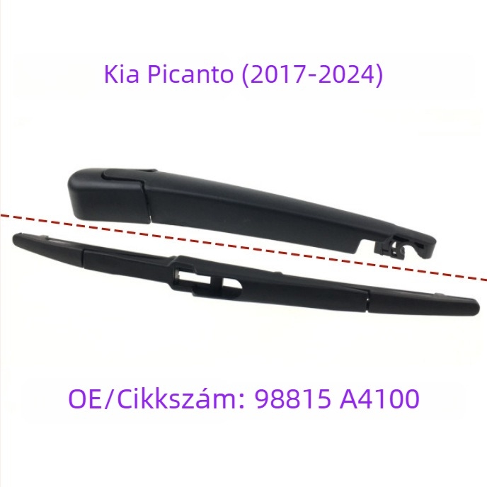 Kia Picanto hátsó ablaktörlő kar és penge – összeszerelés