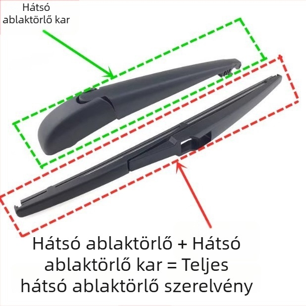Univerzális hátsó ablaktörlő lapát készlet, cserélhető gumival