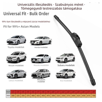 U-alakú keret nélküli autó ablaktörlőlapok – nagy felbontású, halk működés, univerzális illeszkedés 99%-os modellekhez, minőséggarancia