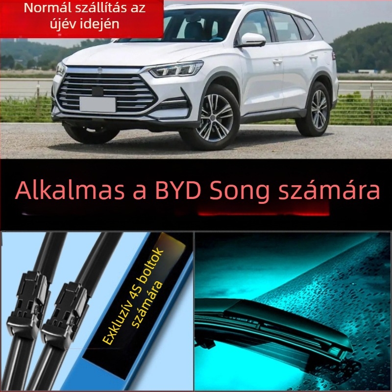 BYD Song hátsó keret nélküli ablaktörlő – Pro frissítés, csendes gumírozott tömítés (Max)