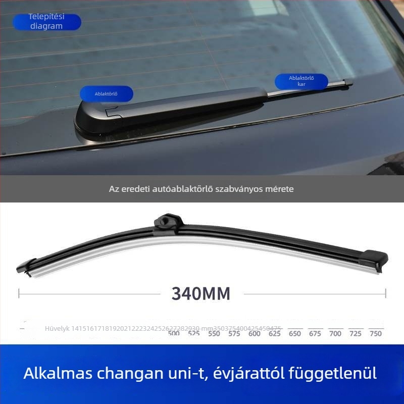 Hátsó ablaktörlő Changan UNI-T-hez, OEM eredeti, keret nélküli gumiszalag, 2020–2021 modellekhez