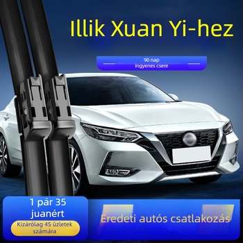 Keret nélküli ablaktörlők Nissan 14. generáció Sylphyhez, 2021-es modell, gumi, Ganuo