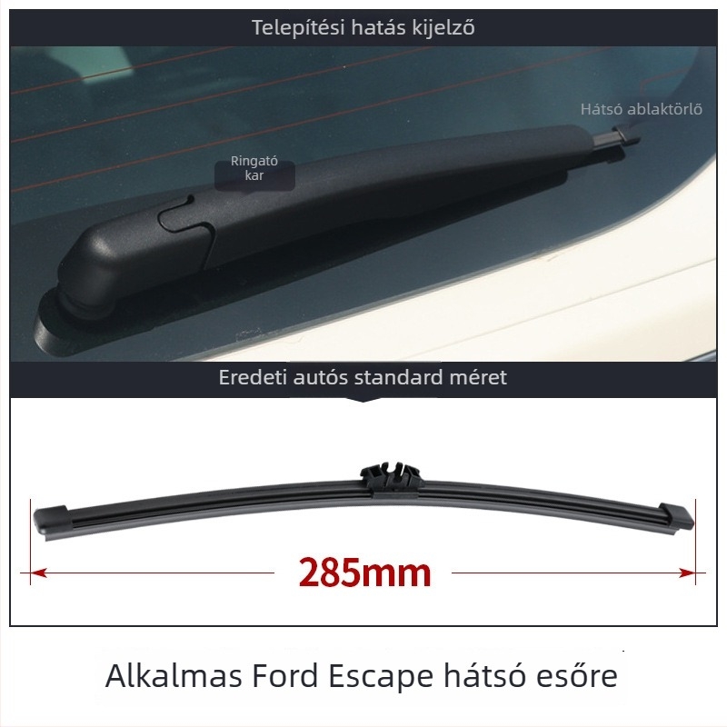 Ford Escape Wing Tiger keret nélküli első és hátsó ablaktörlőlapok, 2017–2018, természetes gumi