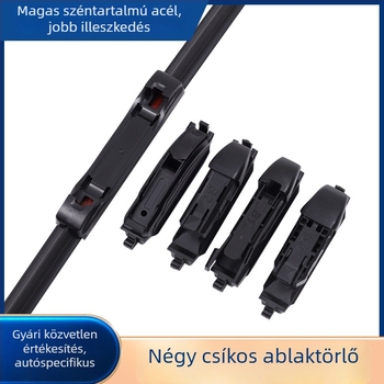 Keret nélküli négyrétegű ablaktörlő penge, 18 adapterrel