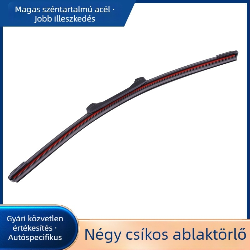 Keret nélküli négyrétegű ablaktörlő penge, 18 adapterrel