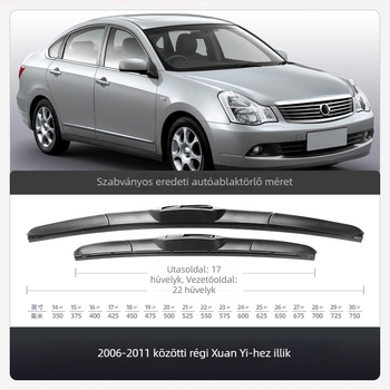 Nissan Sylphy keret nélküli ablaktörlőlap, csendes működés, 12 hüvelykes, 2012-es modellhez vagy korábbiakhoz