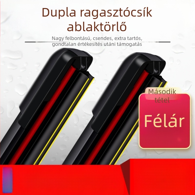 Kétoldalú gumírozott ablaktörlő penge Ford Focus Classic, Kuga, EcoSport és Fiesta modellekhez