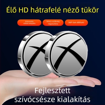 360°-ban állítható autó holttér-tükör, kicsi kör alakú visszapillantó tükör előre és hátra holttérhez, ultra-tiszta optika