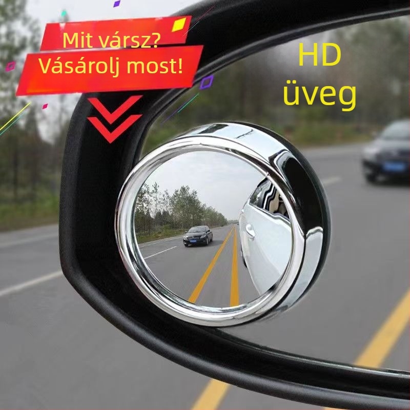 Autóhátsó tükör, Modell 400, Lapos tükör, Műanyag tükör, Üveg burkolat