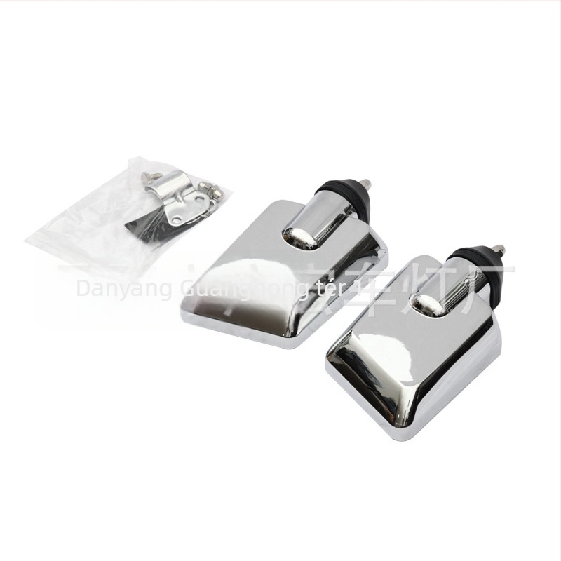 Universális teherautó visszapillantó tükör beépített fényvisszaverőkkel, Modell 4, sík tükör, 24V, üveg