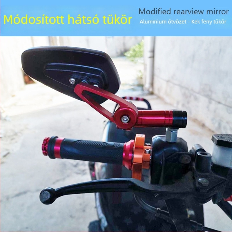 GY6-hoz hátsó nézet tükör — üveg tükrös, motorkerékpárokhoz, elektromos robogókhoz és robogókhoz