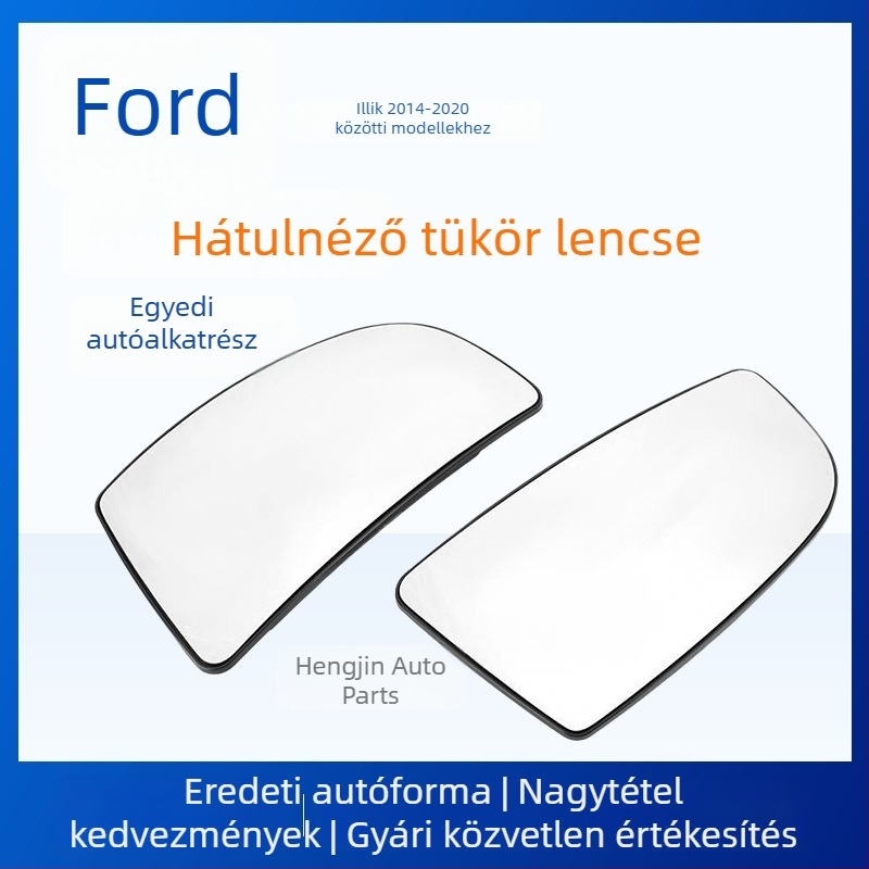 Ford Transit MK8-hez hátsó nézet tükör lencséje - sík tükör, 12V, krómozott tükör, ABS burkolat