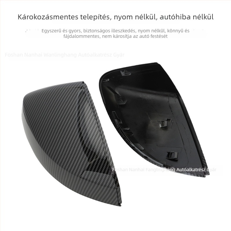 Hátsó tükrök héja, snap-on AD042, kompatibil Audi A3/S3 8V RS3 (2013–2019), ABS+PC burkolat és ABS+PC tükrözőanyag
