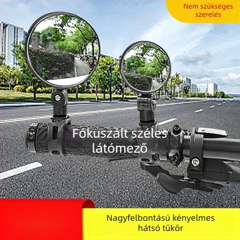 Hátsó visszapillantó tükör elektromos kerékpárhoz, állítható, gömb alakú tükör, műanyag ház, üvegtükör, kompatibilis univerzális elektromos kerékpárokkal