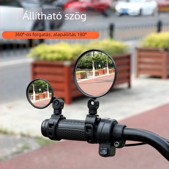 Hátsó nézet tükör kerékpárhoz, konvex, állítható, üveg, univerzális elektromos kerékpárhoz kompatibilis