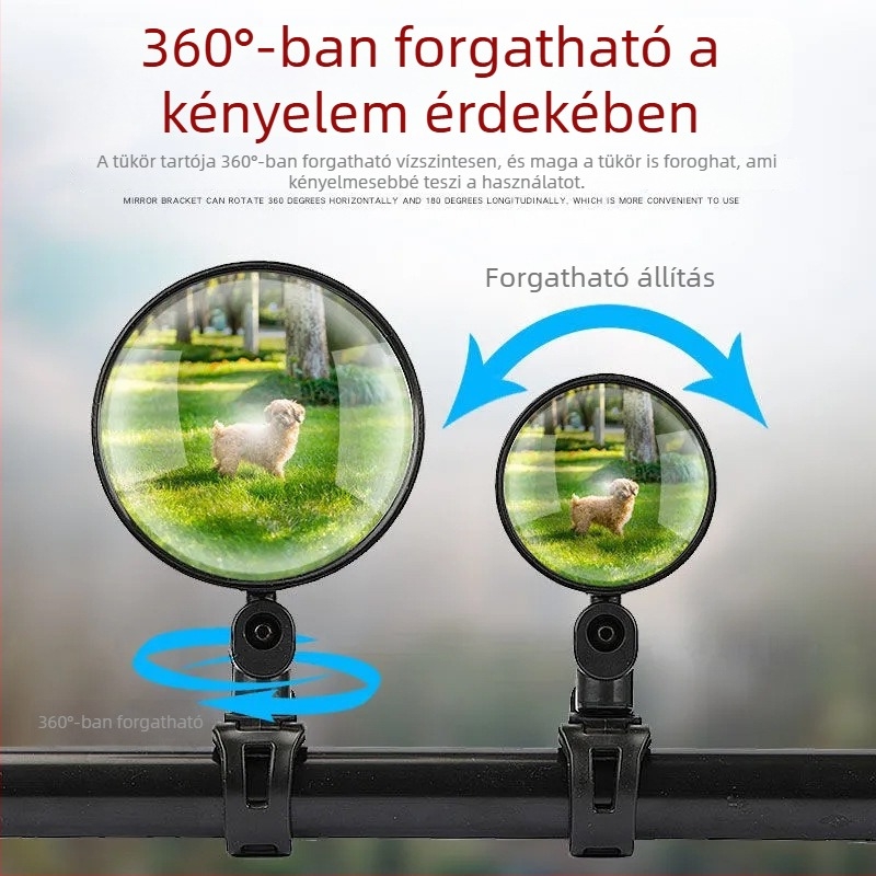Canting univerzális elektromos kerékpár visszapillantó tükör, konvex, állítható, gyors felszerelés