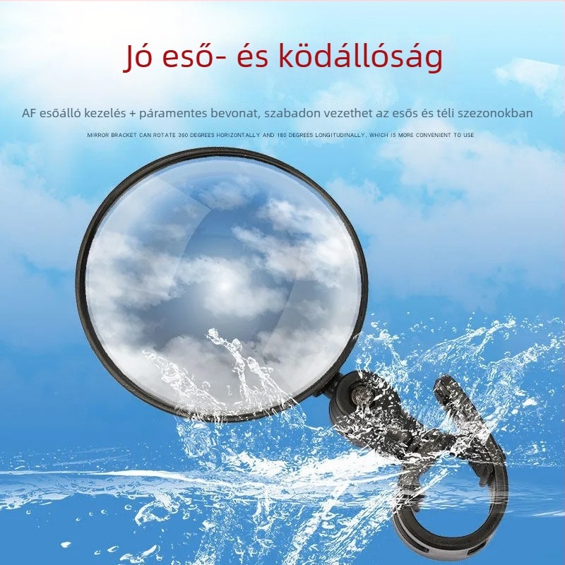 Canting univerzális elektromos kerékpár visszapillantó tükör, konvex, állítható, gyors felszerelés