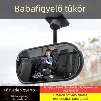 Autó belső tükrök babáknak széles látómezővel, rögzítés napellenzőhöz – két módú megfigyelő tükör gyerekeknek