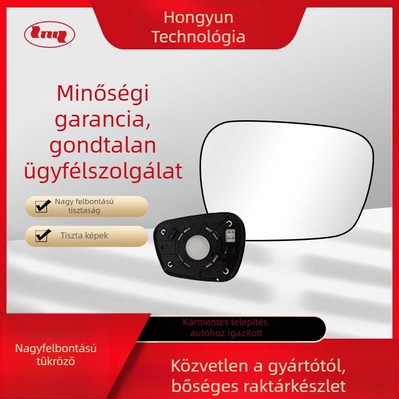 Hátsó nézet tükör lencse 12-16 csere Hyundai Langdonghoz, sík tükör, ABS tok, alkatrész 04024Q