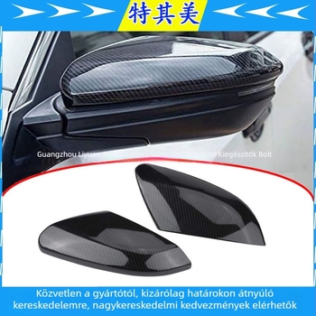 ABS anyagú visszapillantó tükörház fedél karbonszálas mintázattal, öntapadós, kompatibilis Honda Civic X generációval