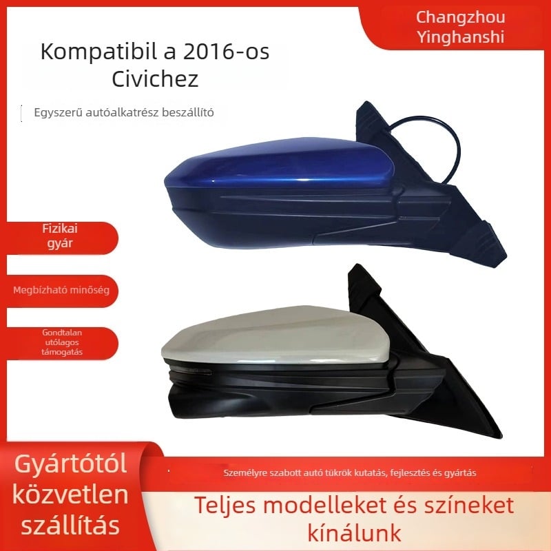 Honda Civic 2016-hoz külső visszapillantó tükör – ABS ház, sík tükör, termék kód: 16 Civic