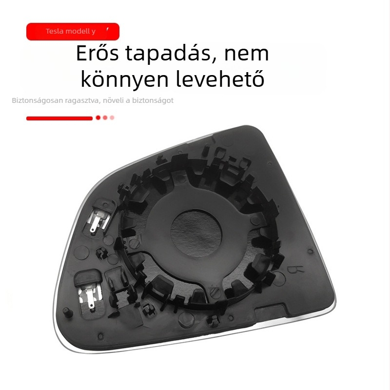 Tesla Model 3 visszapillantó tükör lencse – antireflexiós, fűthető, széles látószög, 12V, ABS