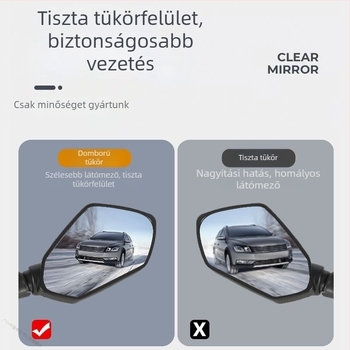 Elektromos jármű hátsó tükre gyorskioldó rögzítéssel; alumínium bevonatú tükröző felület; kompatibilis 1 modellhez