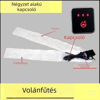 Autó kormánykerék fűtő készlet – krómozott tükör