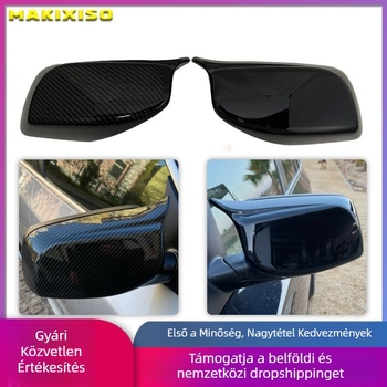 Hátulnézet-tükör, karbonszálas minta, ABS anyag, kompatibilis BMW 5-ös sorozat E60
