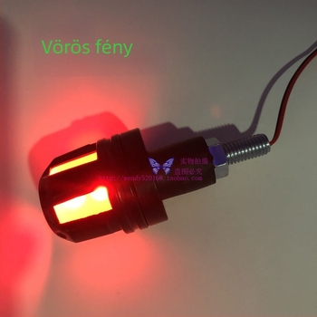 Motorkerékpár hátsó tükre irányjelzővel, univerzális alumínium kivitel (LF-6001; 6001; New bright fly; általános modell)