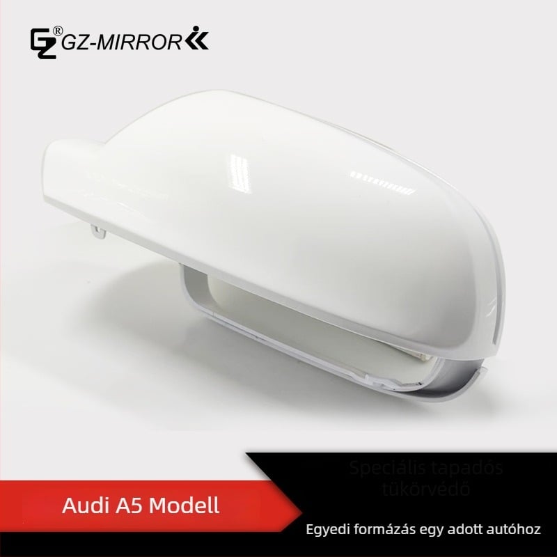 Audi A4/A5/A6 hátsó visszapillantó tükörhéj – csatolós dizájn, tükör kettős görbületű, PC/ABS burkolat, PC tüköranyag