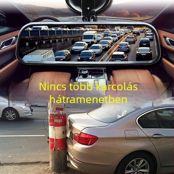 Autó hátsó nézet tükör, szívócsöves rögzítés, sík üveg tükör, XB1 modell
