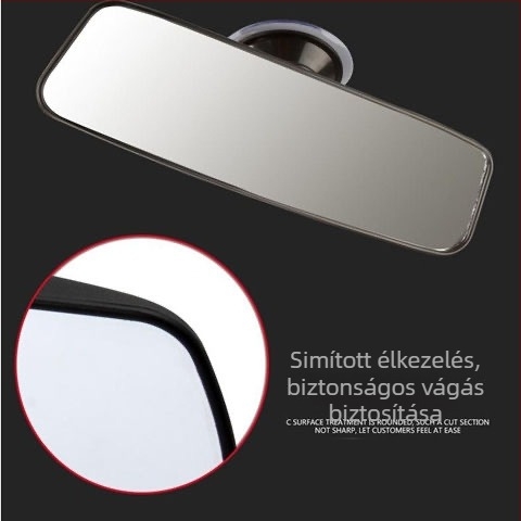 Autó hátsó nézet tükör, szívócsöves rögzítés, sík üveg tükör, XB1 modell