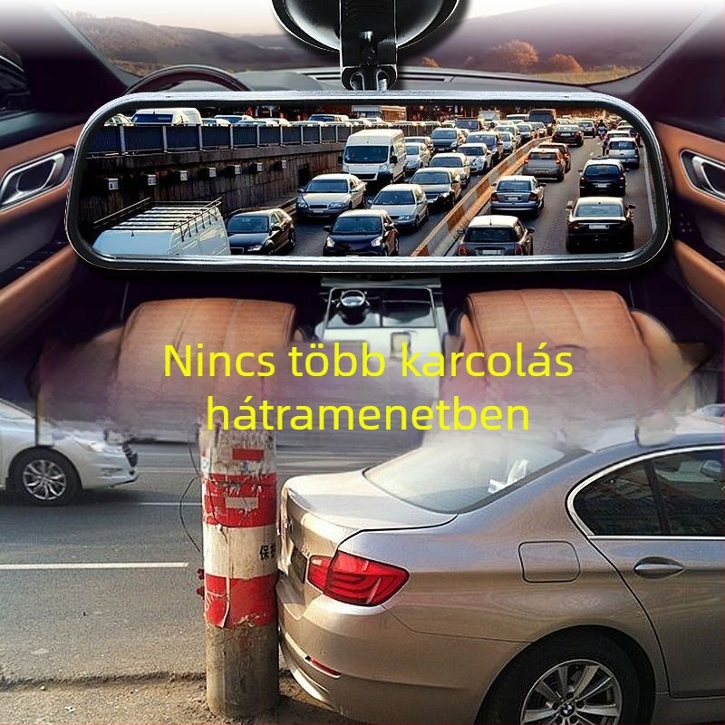 Autó hátsó nézet tükör, szívócsöves rögzítés, sík üveg tükör, XB1 modell