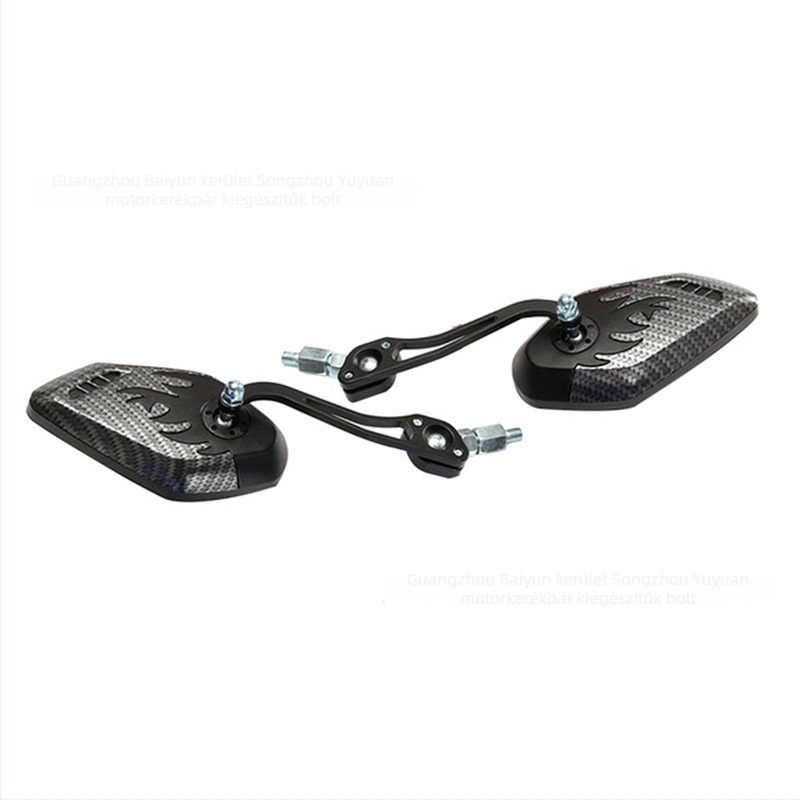Motorkerékpár hátsó visszapillantó cg125 - Flame Mirror, sík tükör, 12V, ABS