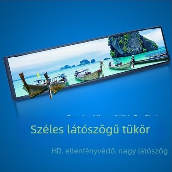 Autó belső visszapillantó tükör, széles látótér, tükröződésgátló, ívelt széles látószögű gömbtükör, 12V