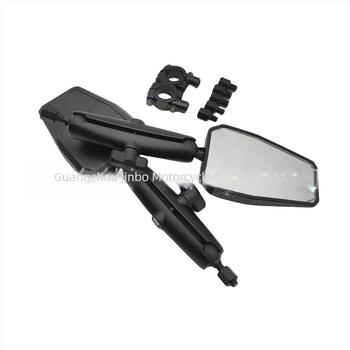 Motorkerékpár visszapillantó JB-6006 – összecsukható kalandokhoz ADV, alumíniumötvözet és műanyag kivitel, négyzet alakú tükör, univerzális illeszkedés, Jinbo