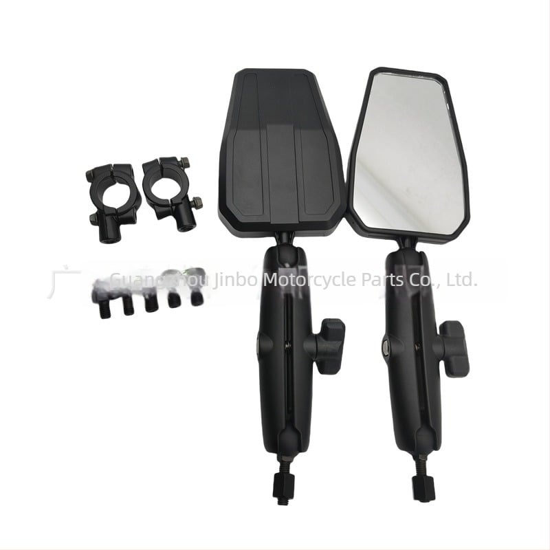 Motorkerékpár visszapillantó JB-6006 – összecsukható kalandokhoz ADV, alumíniumötvözet és műanyag kivitel, négyzet alakú tükör, univerzális illeszkedés, Jinbo