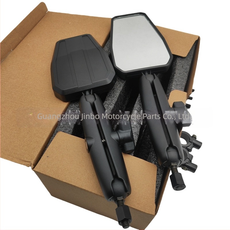 Motorkerékpár visszapillantó JB-6006 – összecsukható kalandokhoz ADV, alumíniumötvözet és műanyag kivitel, négyzet alakú tükör, univerzális illeszkedés, Jinbo